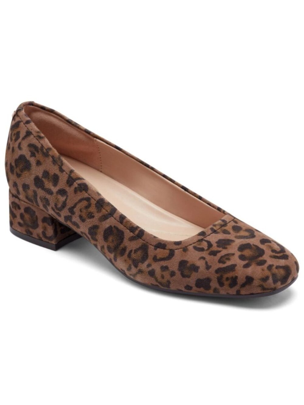Easy Spirit Jain EFlex Leopard Suede Block Heel Pumps Size 6 M